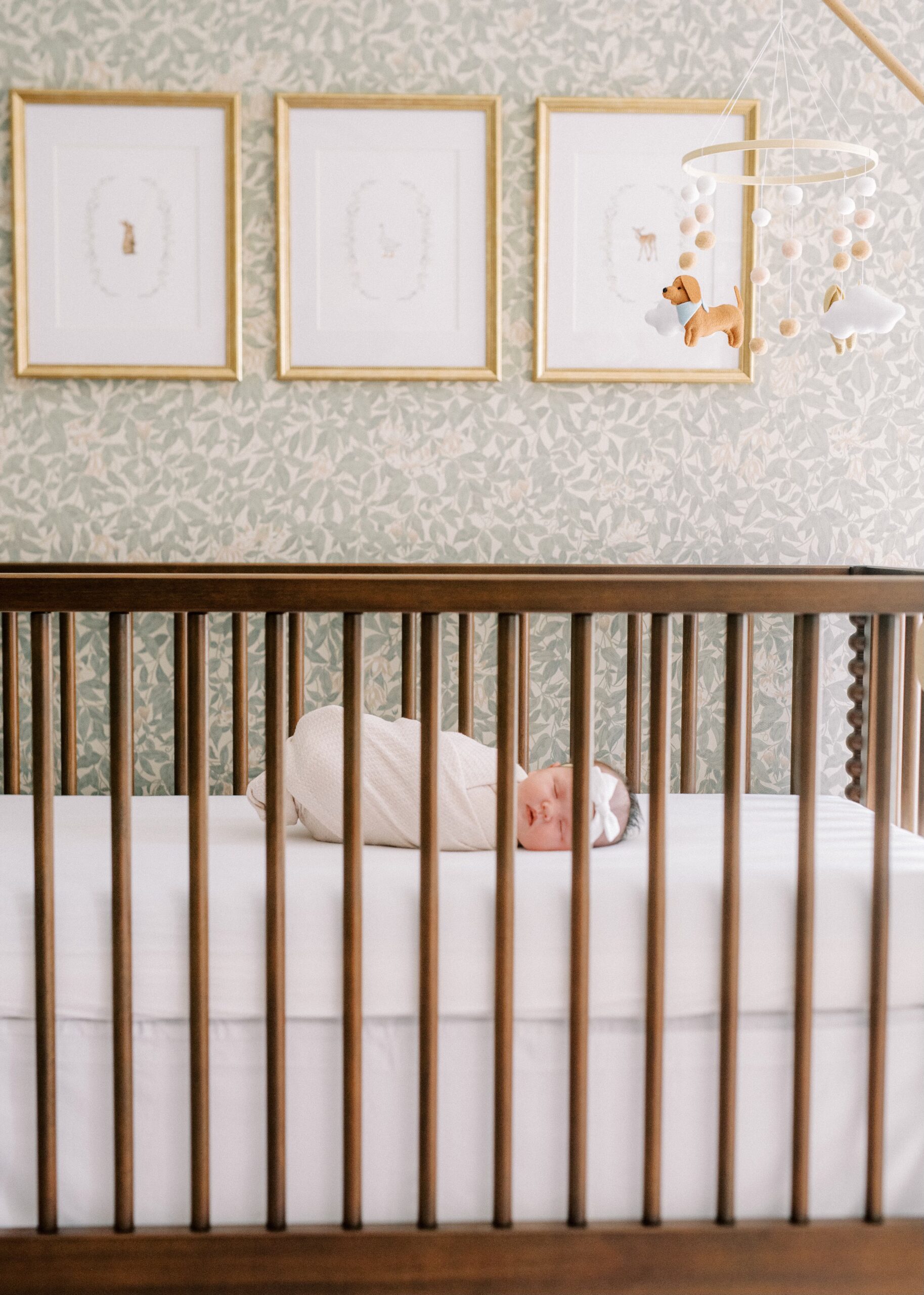 baby in crib in memphis nursery
